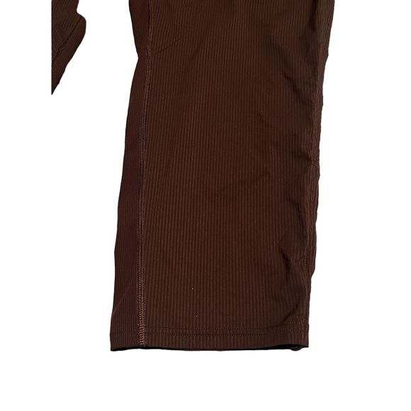 Lululemon Pants Jogger Womens Size 10 Brown Ribbed Dance Studio Cropped NEW - Picture 7 of 15